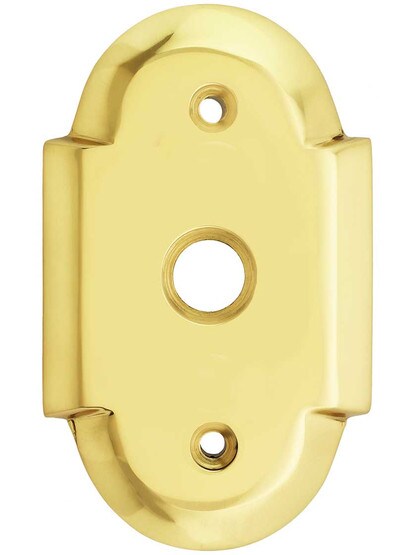 Arched Forged-Brass Rosette in Polished Brass.